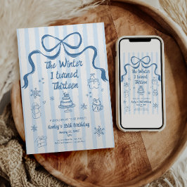 The Winter I turned 13 Birthday Invitation Einladung