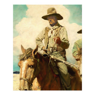 The Wiry Marshall Western Art von NC Wyeth Fotodruck