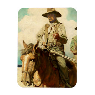 The Wiry Marshall Western Art von NC Wyeth Magnet