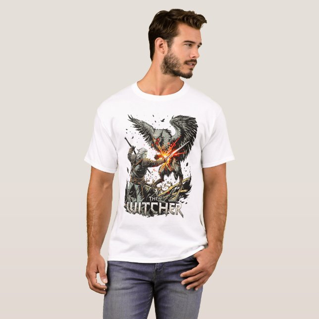 The Witcher Monster Hunter - Fantasy Warrior T-Shi T-Shirt (Vorne ganz)
