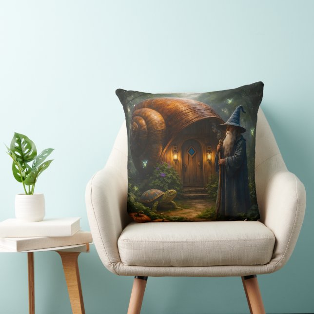 The wizard of the Shell fantasy snail accent throw Kissen (Stuhl )