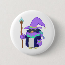 The Wizard Penguin Badge Button