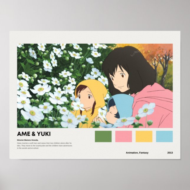 The Wolf Children anime poster (Vorne)