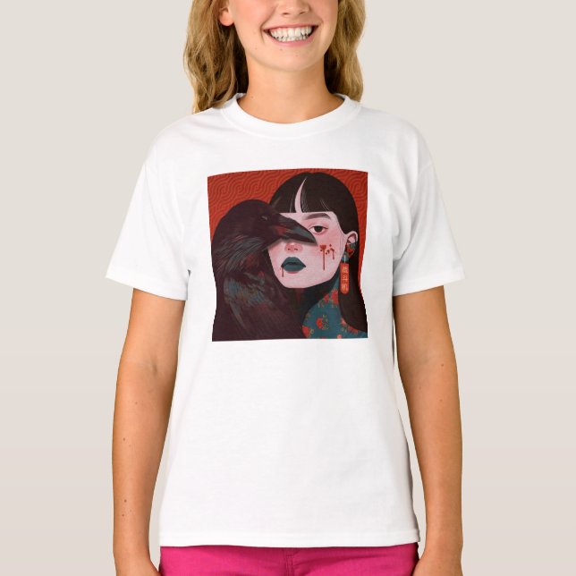 The woman and the crow T-Shirt (Vorderseite)