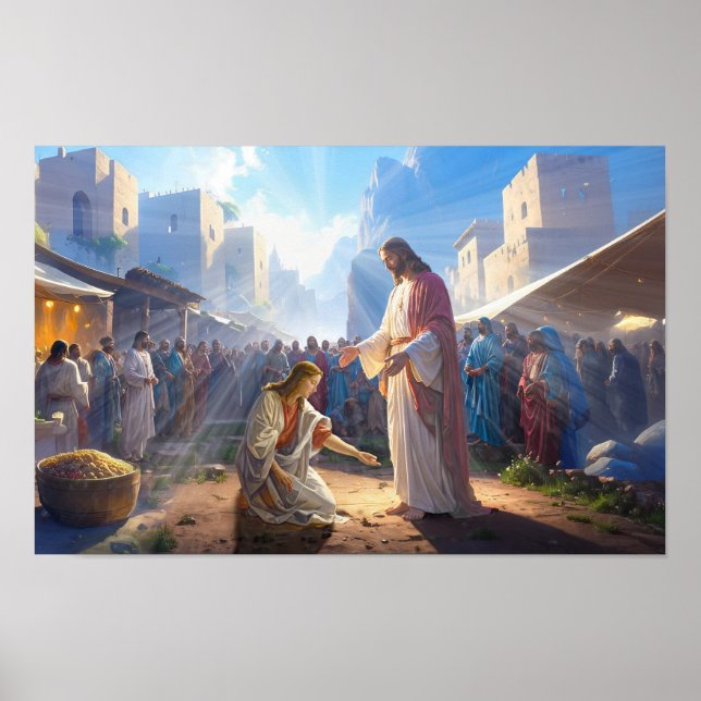 The Woman Healed by Faith Poster (Vorne)