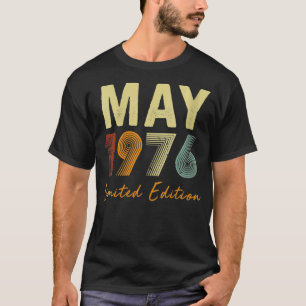 The Womens May 1976 Limited Edition Retro 45 Jahre T-Shirt