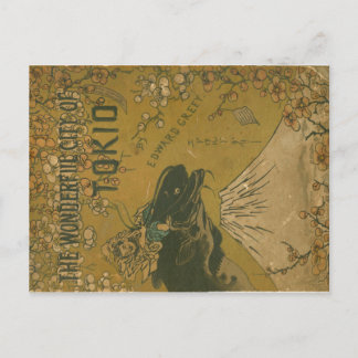 "The Wonderful City Tokio" Buchcover auf leerem Ba Postkarte