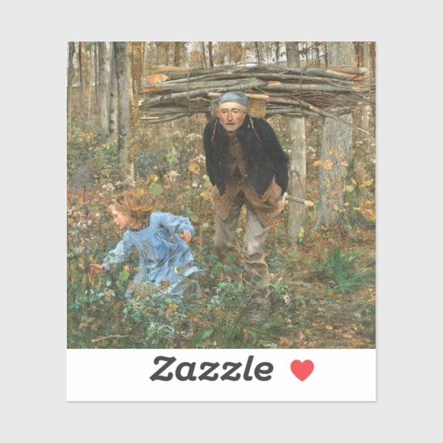 The Wood Gatherer - Jules Bastien-Lepage, 1881 Aufkleber (Blatt)