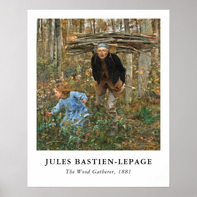 The Wood Gatherer - Jules Bastien-Lepage, 1881   Poster (Vorne)