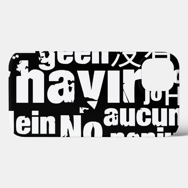 The word "No" in different languages Case-Mate iPhone Hülle (Rückseite (Horizontal))