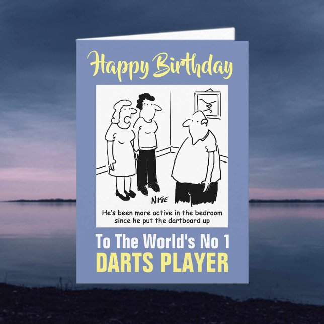 The Word's Number 1 Darts Player - Happy Birthday Karte (Von Creator hochgeladen)