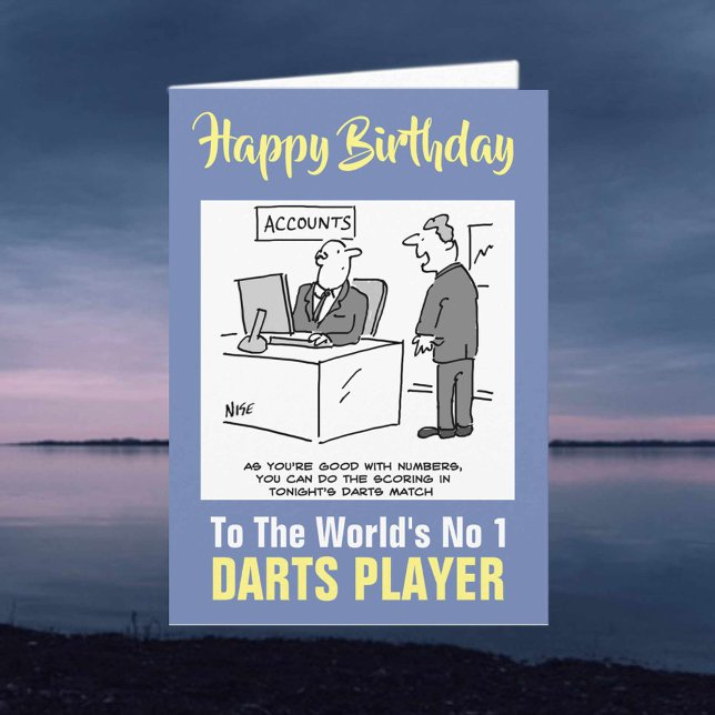 The Word's Number 1 Darts Player - Happy Birthday Karte (Von Creator hochgeladen)