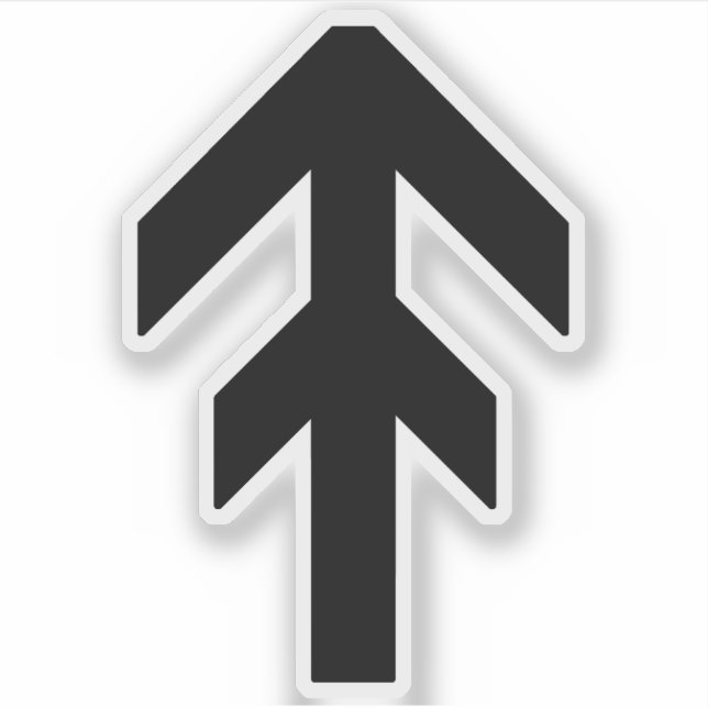 The World Domination Rune (schwarz) Aufkleber (Vorderseite)