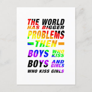 The World has bigger Problems    LGBTQ+ Pride Postkarte