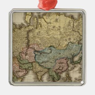 The World on Mercator's projektion, East part Ornament Aus Metall