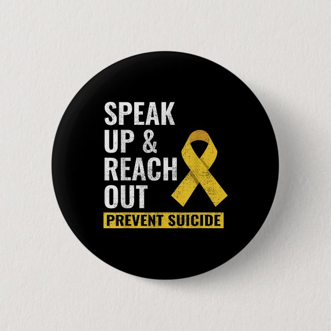 The World Suicide Prevention Awareness Day Yellow  Button (Vorderseite)