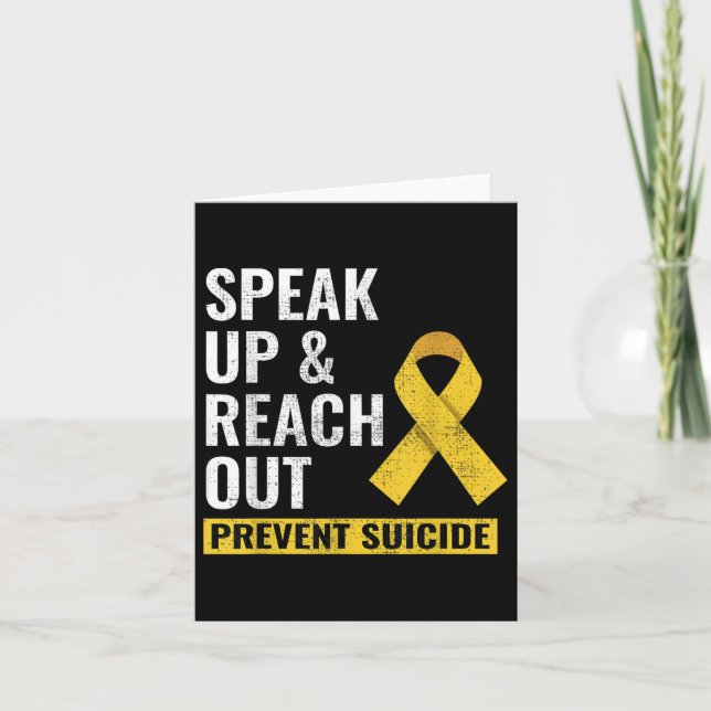 The World Suicide Prevention Awareness Day Yellow  Karte (Vorderseite)
