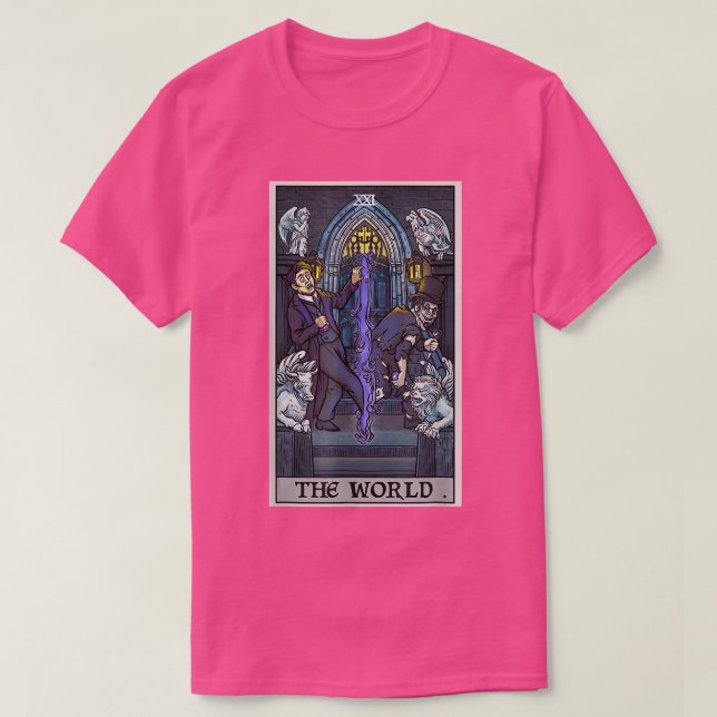 The World Tarot Card Dr. Jekyll Mr Hyde Halloween  T-Shirt (Design vorne)