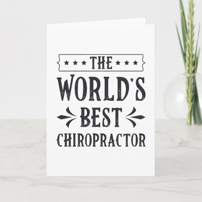 The World's Best Chiropractor Chiropractic Spine Karte (Vorderseite)