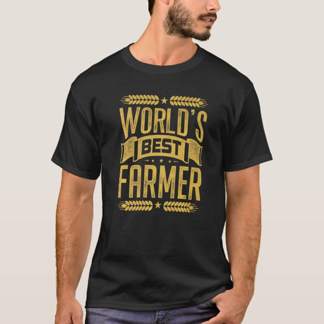 The World's Best Farmer Tractor Driving Farming Ag T-Shirt (Vorderseite)
