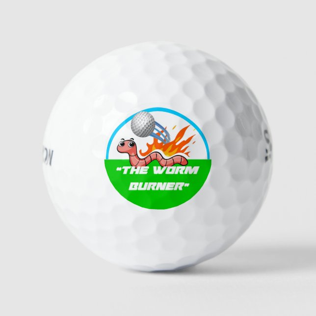 "The Worm Burner" Funny Custom Golf Ball (Vorderseite)
