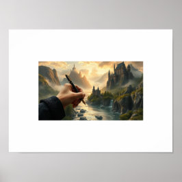 The Writer's Realm - Burgen mit Tinte & I Poster