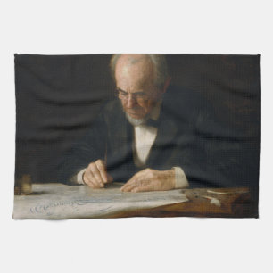 The Writing Master von Thomas Eakins Geschirrtuch