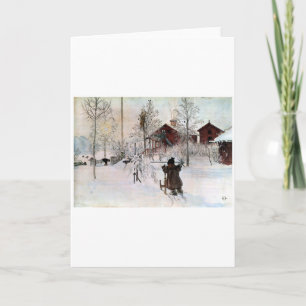 The Yard and Wash House, Carl Larsson Feiertagskarte