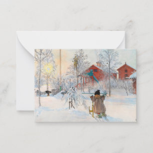 The Yard and Washhouse, 1895 von Carl Larsson Mitteilungskarte