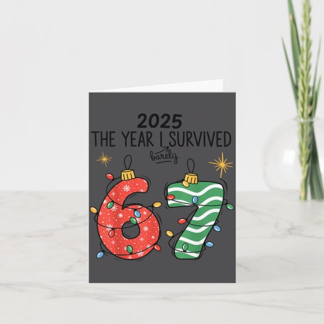 The Year I Barely Survived Christmas 2025 Six Seve Karte (Vorderseite)