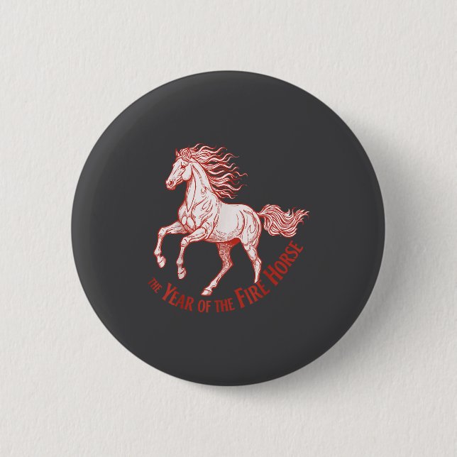 The Year Of The Fire Horse 2026 Celebration  Button (Vorderseite)