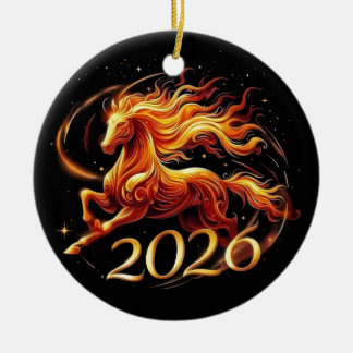 The Year of the Horse 2026 Keramik Ornament