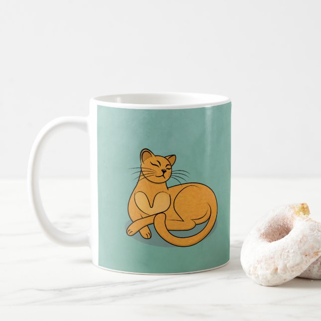 The Yellow Cat Kaffeetasse (Mit Donut)