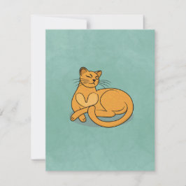 The Yellow Cat RSVP Karte