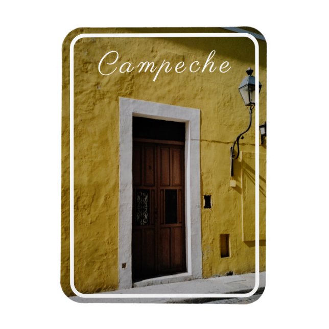 The Yellow House, Campeche, Mexico Magnet (Vertikal)