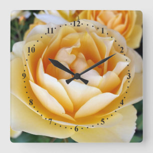 The Yellow Rose Quadratische Wanduhr