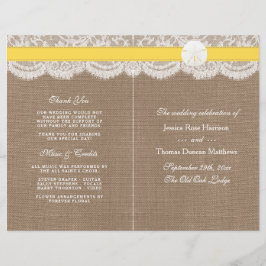 The Yellow Sand Dollar Wedding Programme