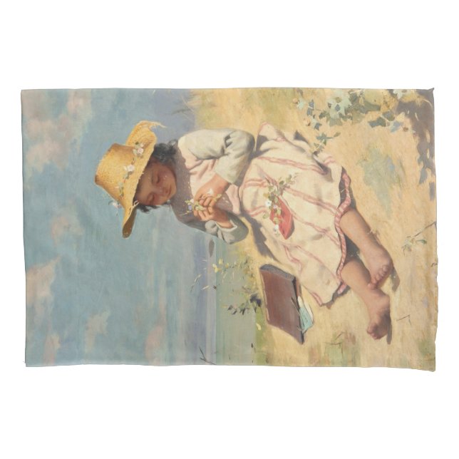 The Young Botanist (von Paul Peel) Kissenbezug (Vorderseite-Links)