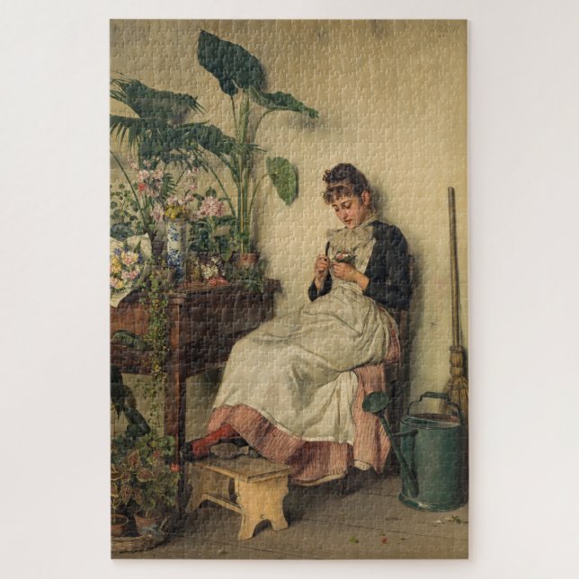 The Young Florist (von Carl Zewy) Puzzle (Vertikal)