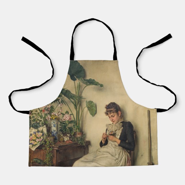 The Young Florist (von Carl Zewy) Schürze (Vorderseite)