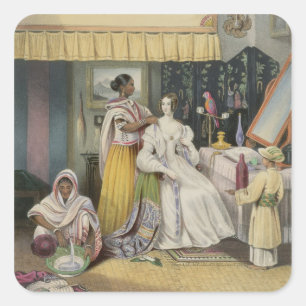 The Young Lady's Toilet, Plattform 2 from 'Anglo I Quadratischer Aufkleber