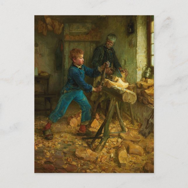 The Young Sabot Maker von Henry Ossawa Tanner 1895 Postkarte (Vorderseite)