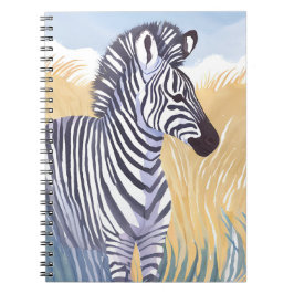 The Zebra | Watercolor Safari Animal Nature Notizblock