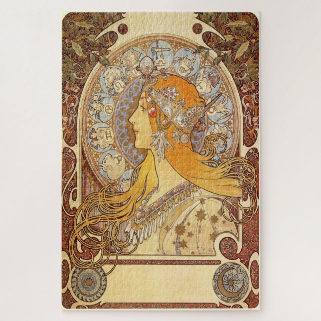 The Zodiac 1896 by Alphonse Mucha - Art Nouveau Puzzle (Vertikal)