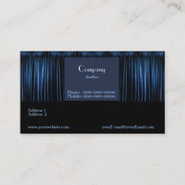 Theater Blue Business Card Visitenkarte