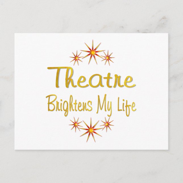 Theater bricht mein Leben Postkarte (Vorderseite)