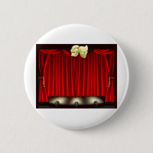 Theater-Bühne mit Masken Button