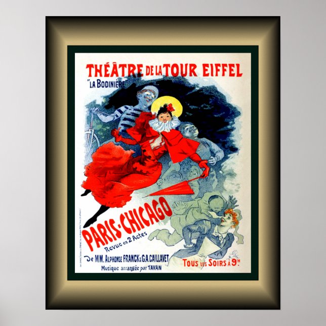 Theater De La Tour Eiffel ~ La Bodiniere ~ Paris Poster (Vorne)