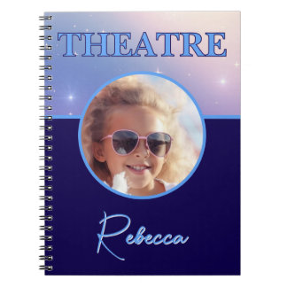 Theater Deep Royal Custom Foto und Name Notizblock