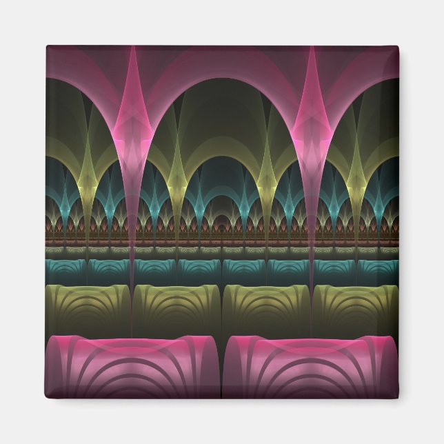 Theater der Fantasie, Abstraktes Fraktal Kunst Magnet (Vorne)